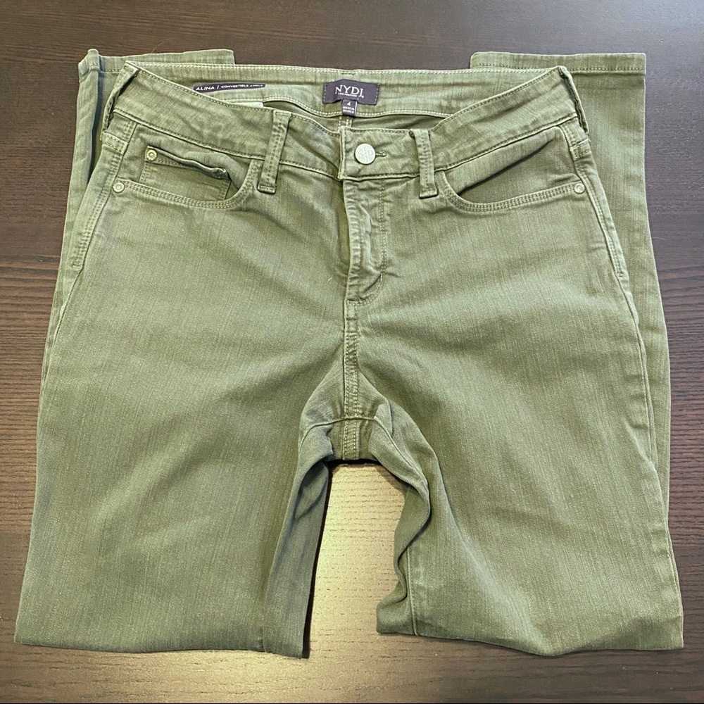 NYDJ Army Green Alina Ankle Jeans